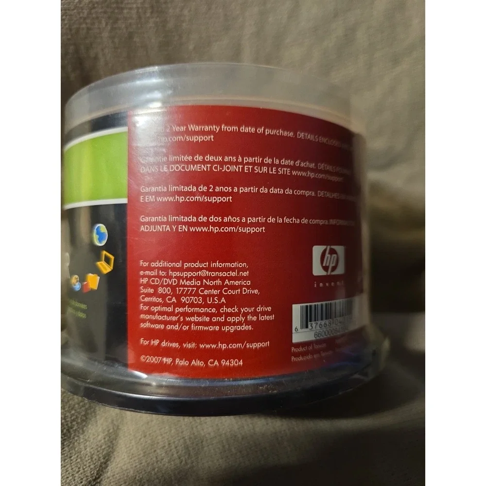 HP DVD-R Spindle 50 Pack 16X 4.7GB Data 120 Minute Video New Sealed Pack